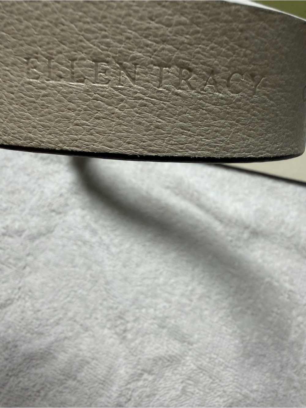 Ellen Tracy Black Leather Belt with Silver Metal Buckle - Picture 7 of 7